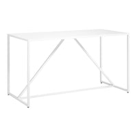 White modern table with a minimalist design and geometric patterns, featuring a sleek, clean look. Perfect for any space.