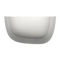 Glossy white bowl with a smooth, curved design and subtle gradient for a modern aesthetic.