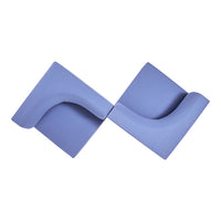 Two curved pieces in soft lavender and deep purple tones, featuring a smooth, modern design.