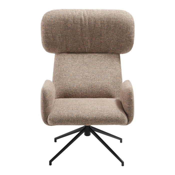 Elle Wing Swivel Chair w/ Upholstered Arms - 4-Star Base