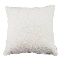 Cozy white throw pillow featuring a soft, textured, shaggy pattern perfect for modern decor.