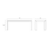 Sleek white dining table with minimalist design, featuring clean lines and a smooth surface. Perfect for modern interiors.