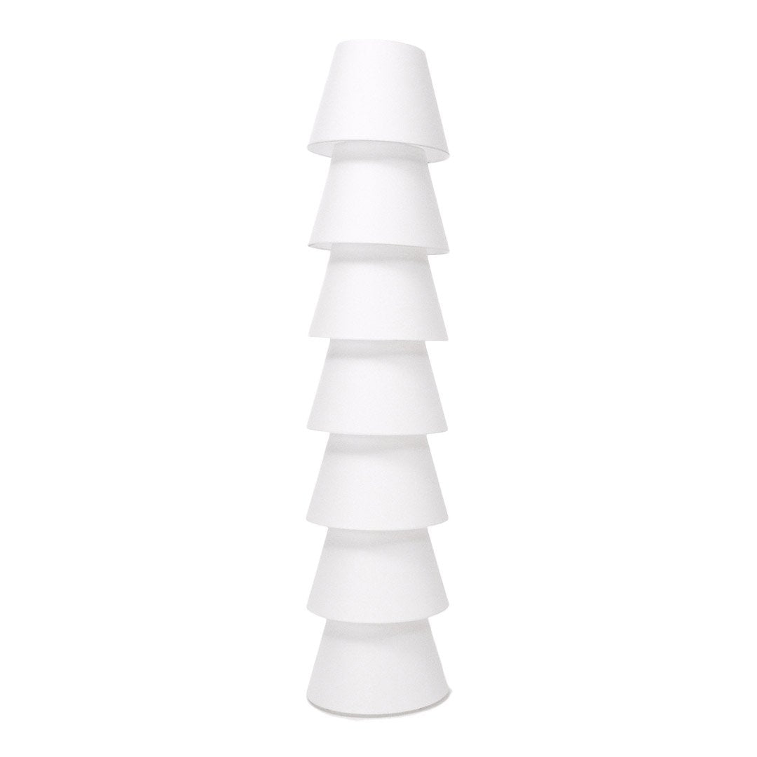 "Stacked white ceramic cups with a smooth glossy finish, featuring a minimalist design and no patterns."