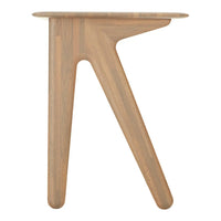 Light wood console table with minimalistic design and smooth, natural grain pattern.