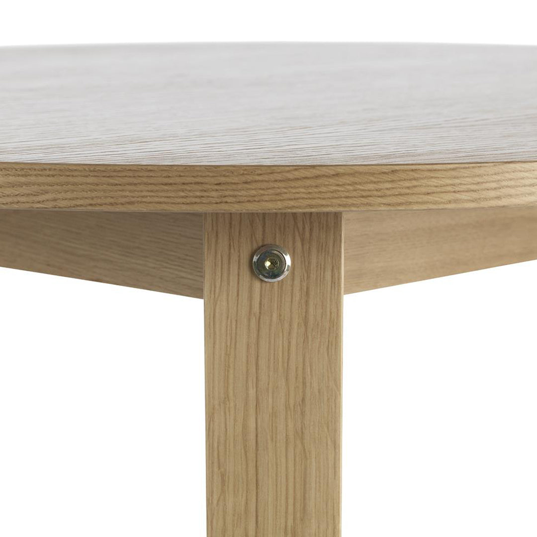Light wood table with a smooth, natural finish and simple, clean lines. Ideal for modern decor.