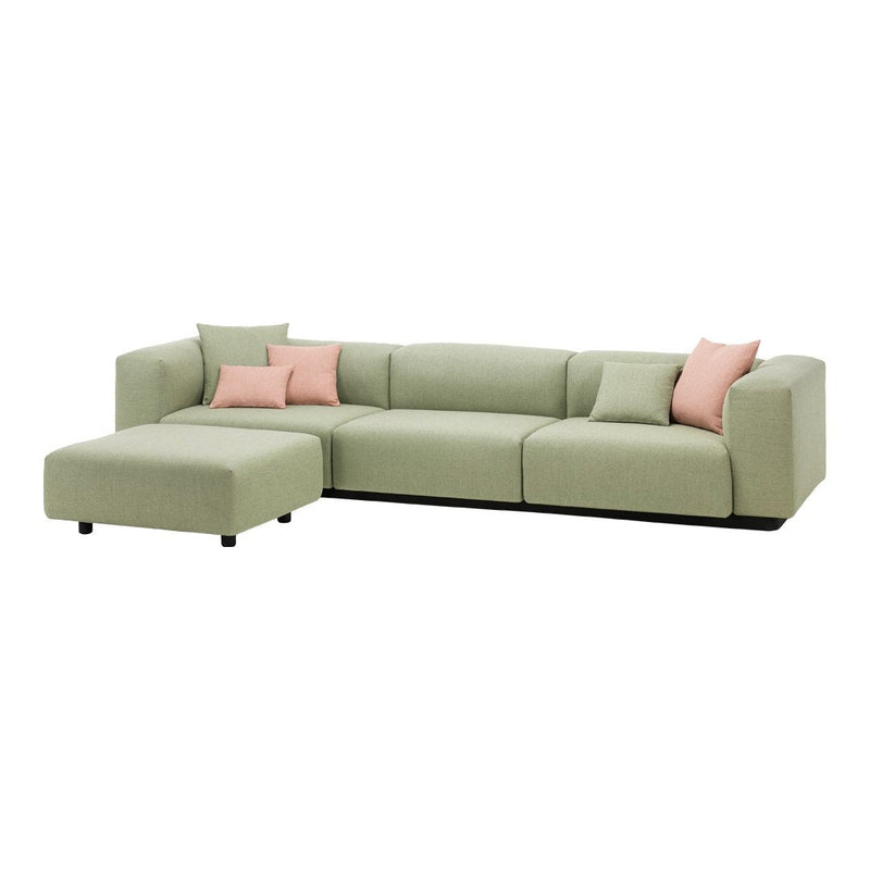 Soft Modular Three-Seater Sofa Plus Ottoman