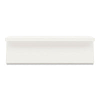White storage box with a smooth finish and minimalist design, perfect for modern decor.