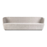 Light gray sofa with a minimalist design, featuring a smooth texture and no visible patterns. Ideal for modern decor.
