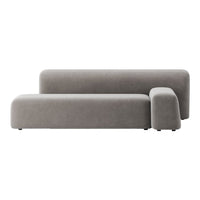 "Modern gray fabric sofa with sleek lines and a minimalist design, perfect for contemporary interiors."