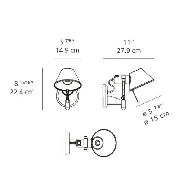 Tolomeo Classic Wall Spot Light w/ Switch