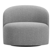 Gray upholstered chair with a soft, smooth texture and a minimalist design, perfect for modern decor.