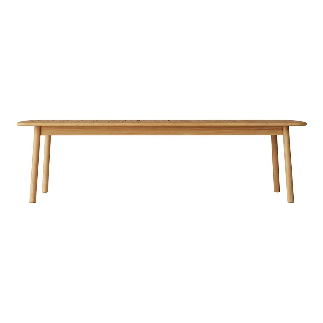 Light hardwood table with a smooth, natural finish and simple, minimalist design. Perfect for modern decor.