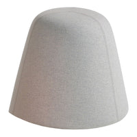 Gray felt lampshade with a smooth texture, featuring a modern minimalist design and subtle stitching detail.
