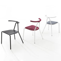 Stylish chairs in black, burgundy, and gray, featuring sleek lines and unique patterns. Ideal for modern decor.