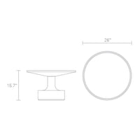 Round table design in sleek white with clean lines and a modern minimalist aesthetic. Perfect for contemporary spaces.
