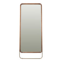 Bronze-framed full-length mirror with a sleek, modern design and a reflective surface. Ideal for contemporary decor.