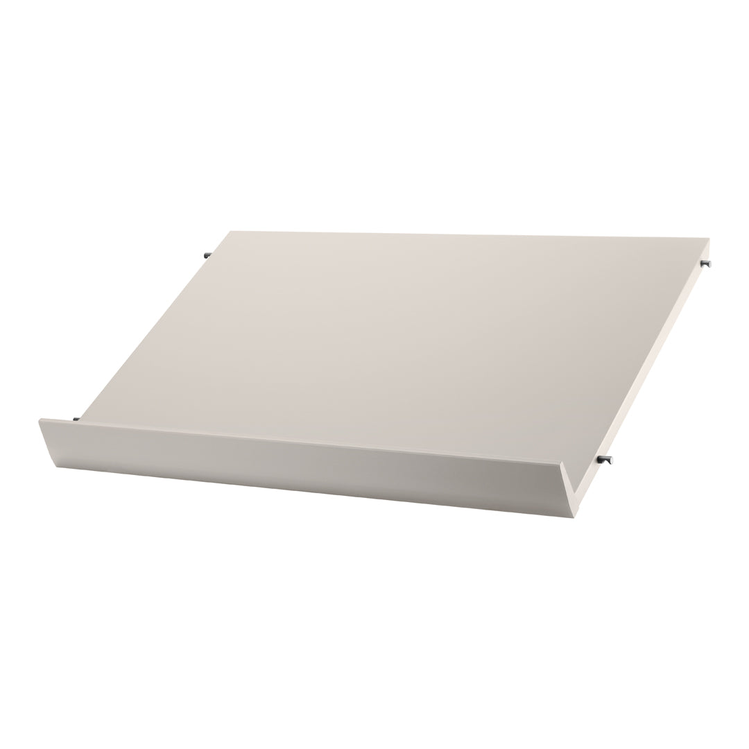 Neutral white shelf with a smooth, matte surface, versatile for various decor styles. Perfect for storage solutions.