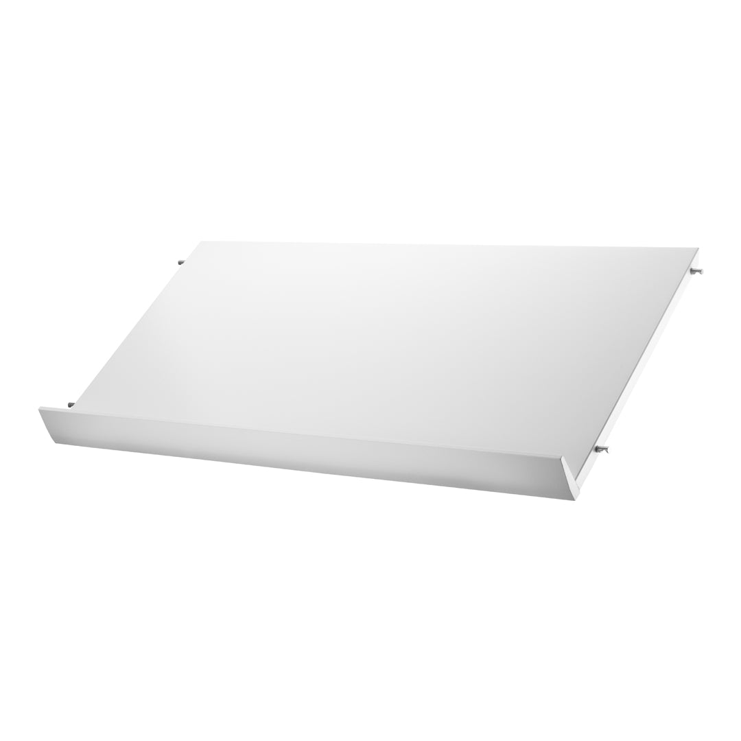 White, sleek display shelf with a smooth, minimalistic design, perfect for modern home decor.