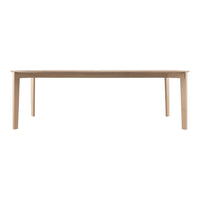 Light wood dining table with a smooth, natural finish and clean, minimalist design. Ideal for modern interiors.