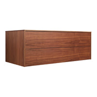 Modern walnut dresser with smooth, natural wood grain pattern and minimalist design. Perfect for contemporary decor.