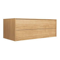 Light oak wood dresser with smooth, minimalist design and natural grain pattern. Ideal for modern decor.