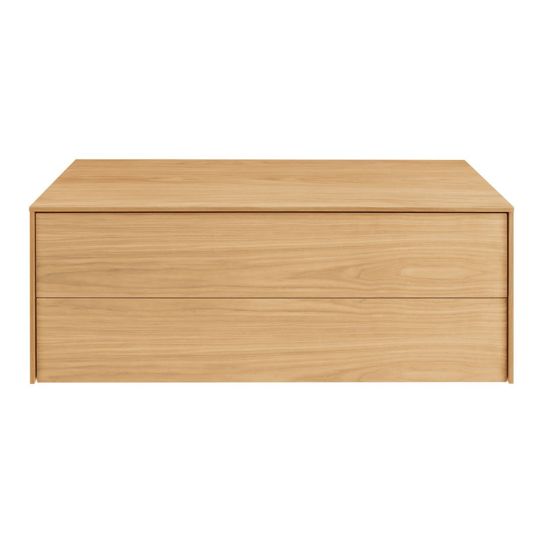 Natural oak finish storage box with a smooth, minimalist design and subtle wood grain pattern.