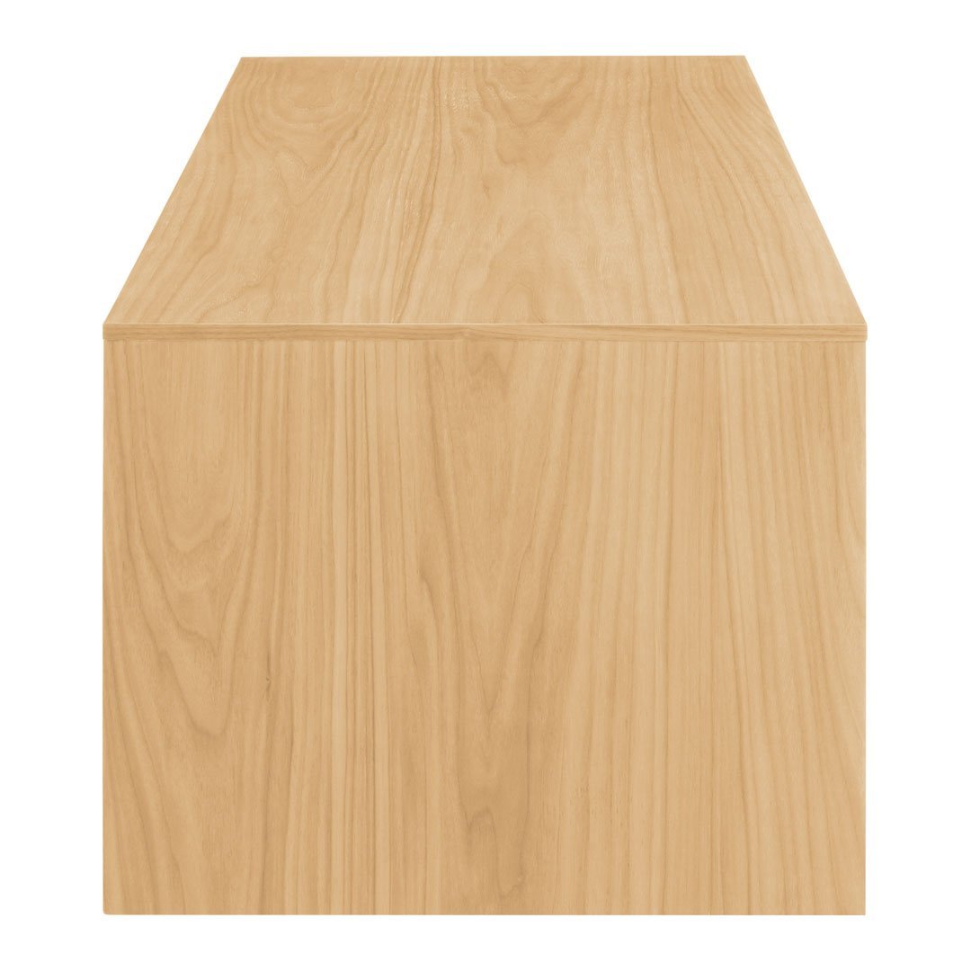 Natural light wood finish with subtle grain pattern, showcasing a warm, beige hue. Perfect for minimalist décor.
