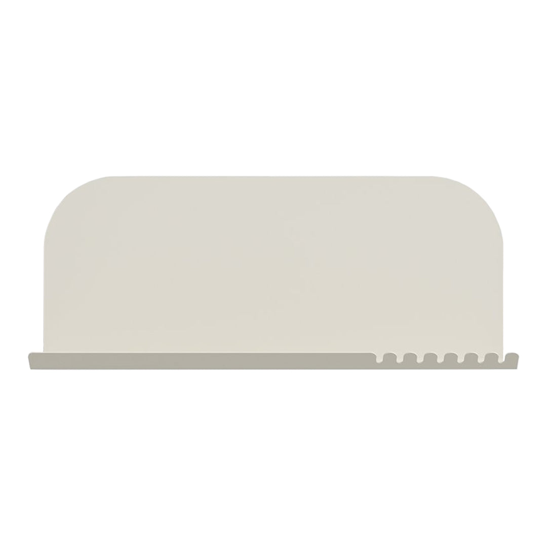 Light beige scraper with a smooth, rounded top and a textured grip for easy handling. Ideal for various surfaces.