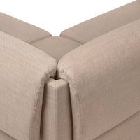 Light beige upholstery with a textured finish, showcasing a modern, minimalist design.