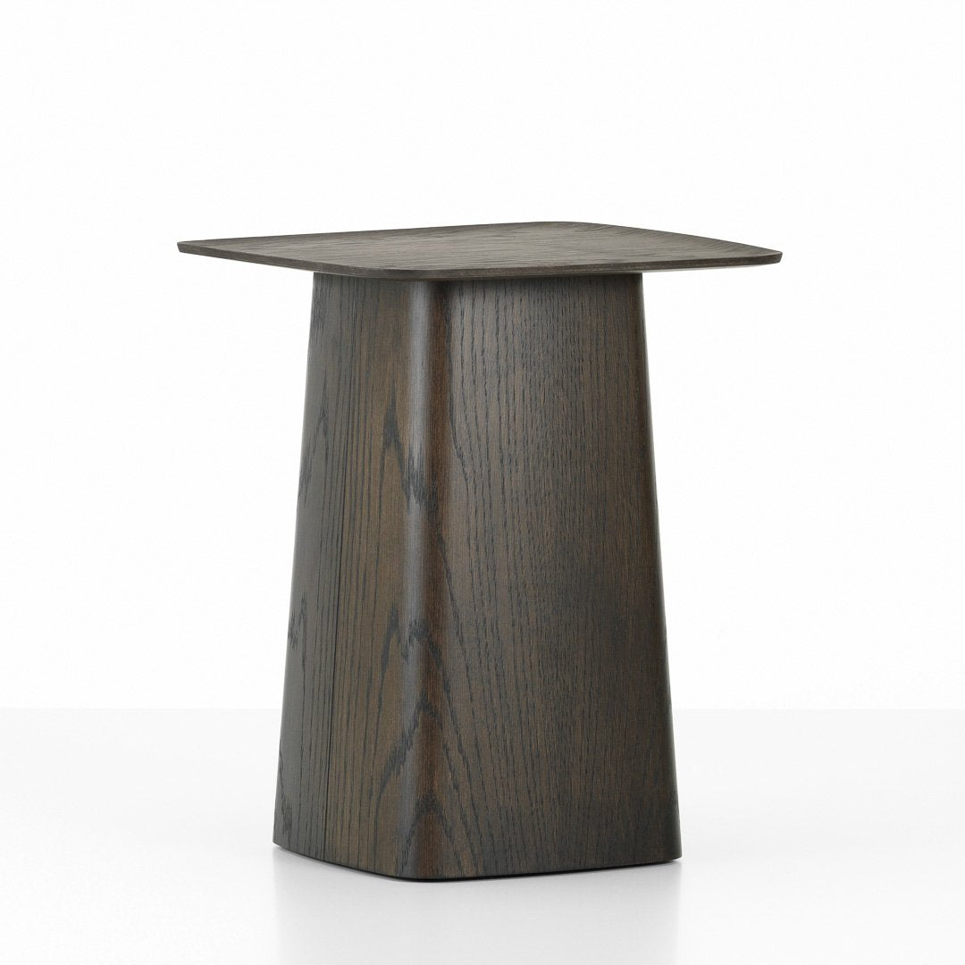 Elegant dark wood table with a smooth, minimalist design and subtle grain patterns. Perfect for modern decor.
