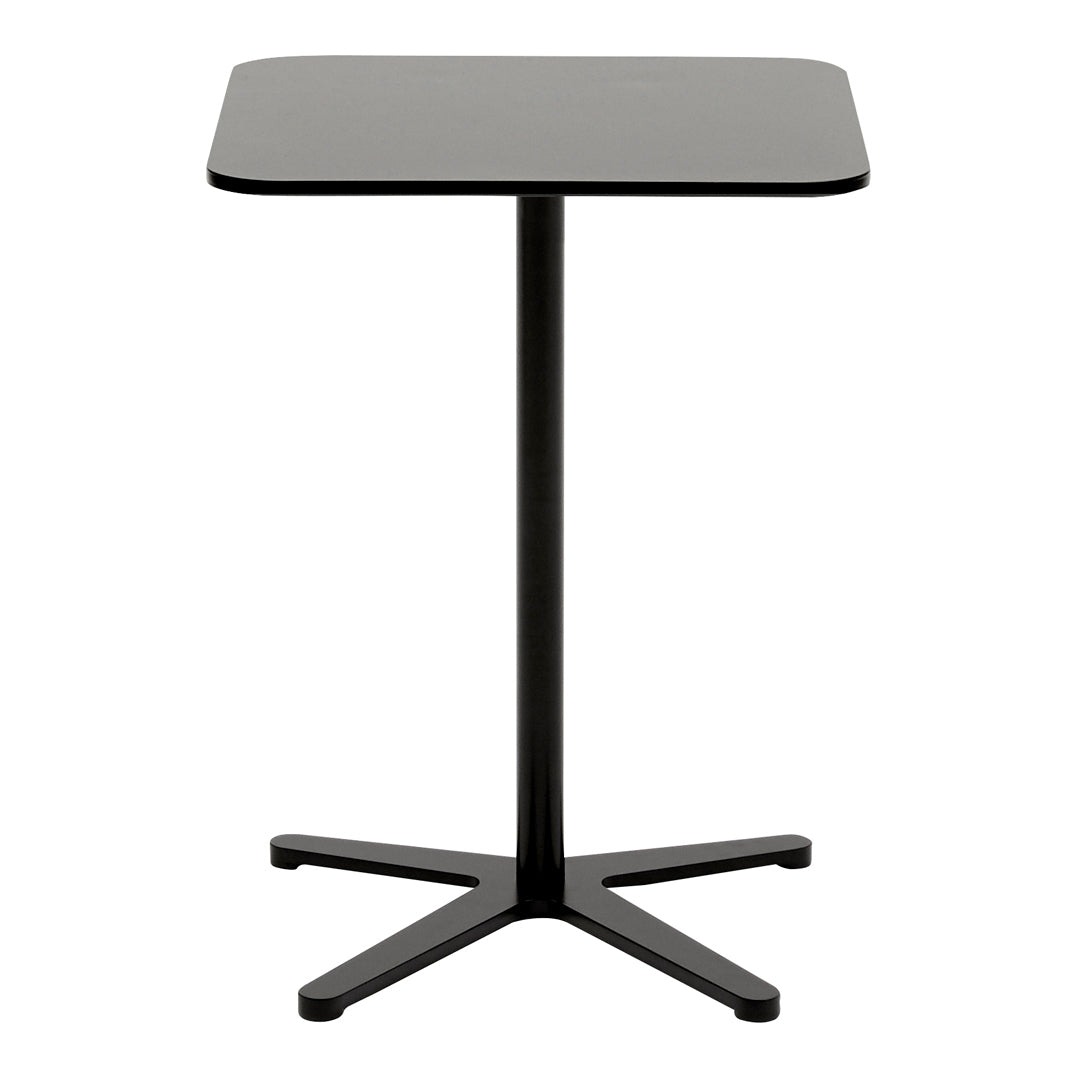 Stylish black square side table with a sleek finish and modern patterns, perfect for contemporary decor.