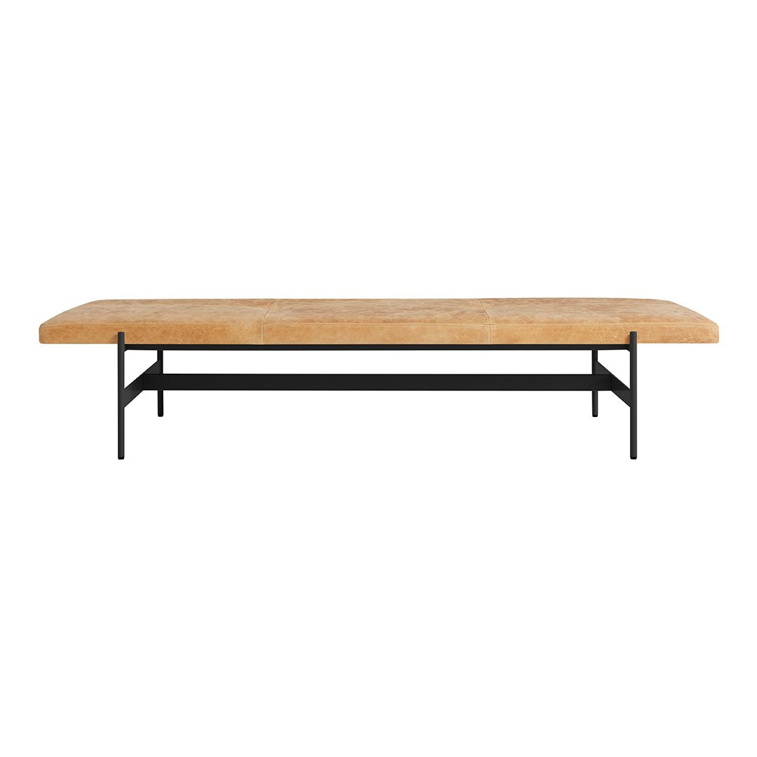 Natural wood grain tabletop with black metal frame, showcasing a minimalist design. Ideal for modern decor.