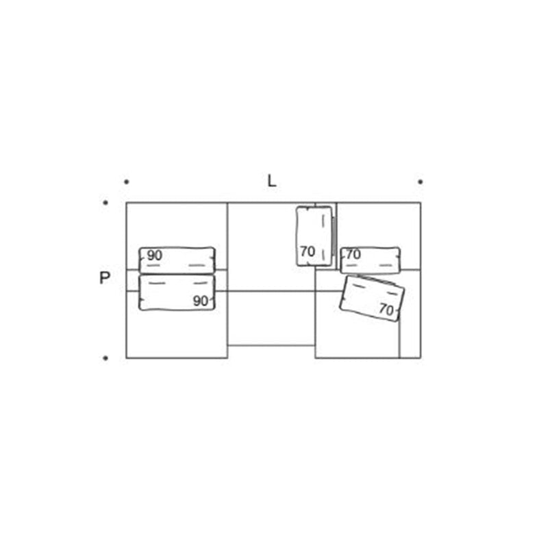 Ananta Double-Sided Sectional Sofa Composition