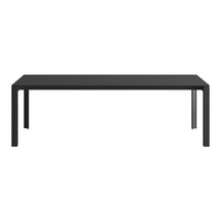 Sleek black rectangular table with a minimalist design and smooth surface. Perfect for modern interiors.