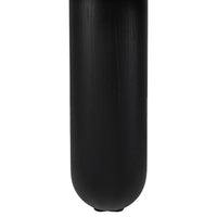 Sleek black ceramic vase with a smooth, matte finish and subtle vertical lines. Perfect for modern decor.