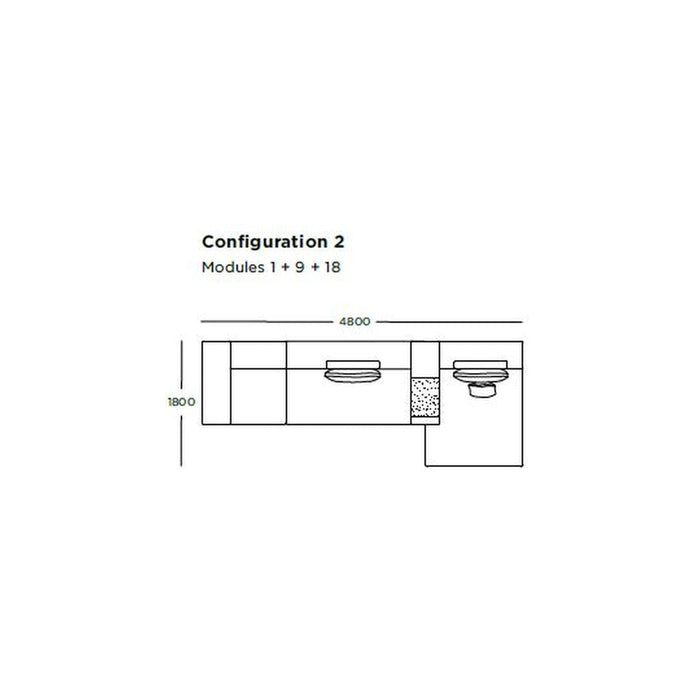 Cinder Block Pre-configured Sofa - Setup 2