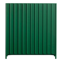 Green vertical slat panel with a ribbed texture, perfect for adding a bold color accent to any space.