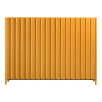 Bright yellow ribbed decorative panel with vertical lines, perfect for modern home decor.