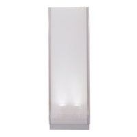 Sleek modern lamp in frosted white with subtle lighting effect, perfect for contemporary decor.