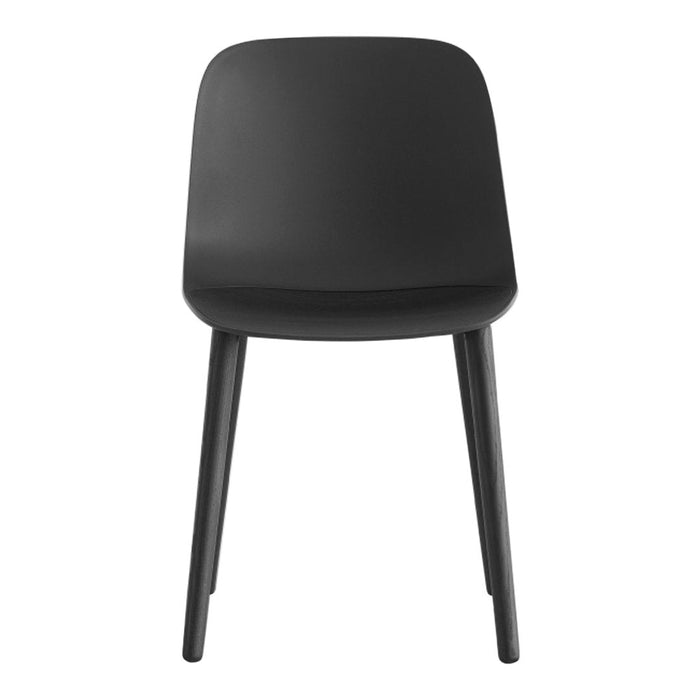 Seela Side Chair - Black Wooden Base, Unupholstered