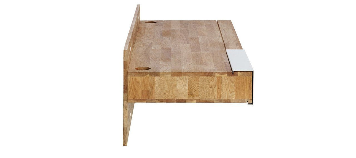 Natural wood finish with a smooth surface and light beige tones. Simple, modern design. Ideal for minimalist decor.