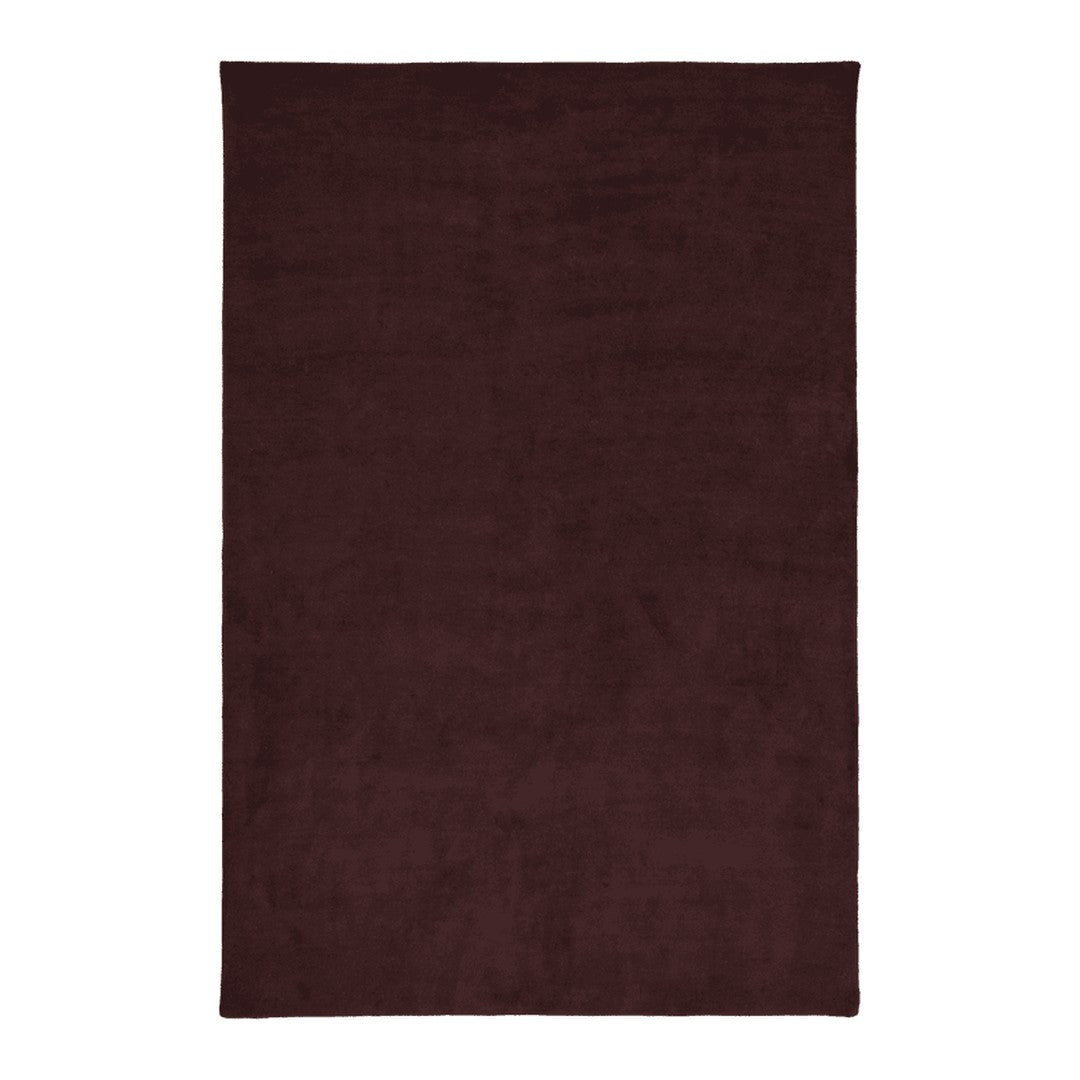 Solid burgundy plush towel, showcasing a rich, deep color with a soft texture, perfect for adding warmth to any bathroom.