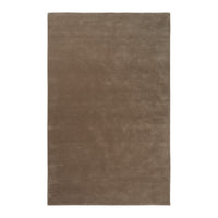 Brown solid area rug with a smooth texture, perfect for adding warmth and elegance to any space.