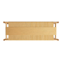 Light natural wood rack with a sleek, smooth finish and subtle grain patterns, featuring warm honey and beige tones.