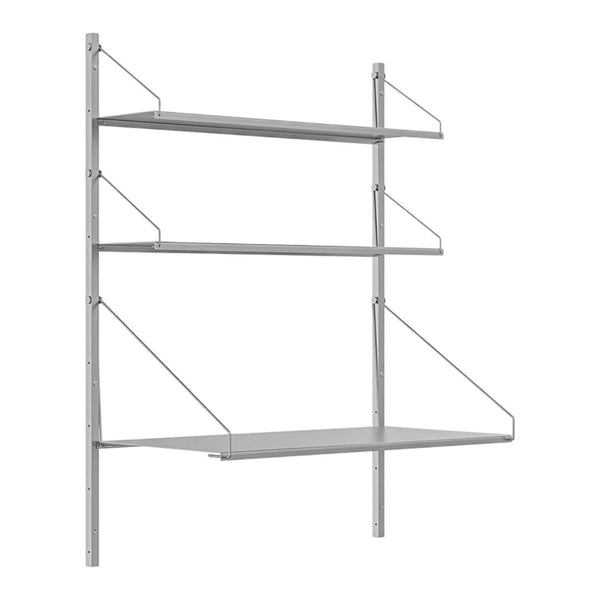 Shelf Library Pre-configured Wall Unit - Desk  Section