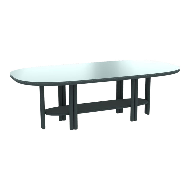 Anam Dining Table - Glass Top - Oval
