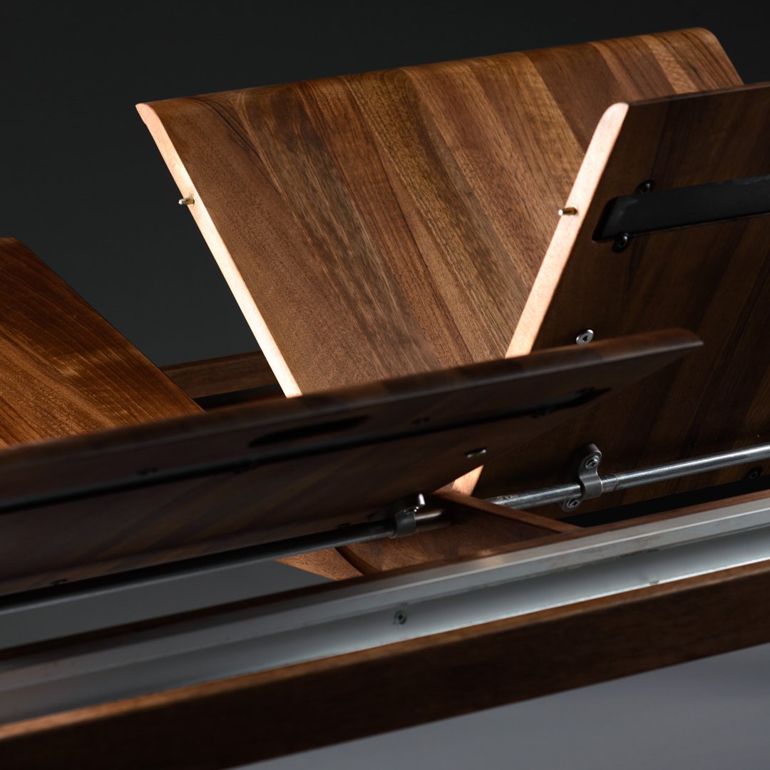 Rich brown wood with warm undertones and elegant grain patterns showcasing intricate textures and natural beauty.
