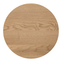 Natural light beige round wood surface with subtle grain patterns. Ideal for modern decor and furniture.