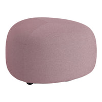 Soft mauve upholstery with subtle textured pattern, featuring a rounded, contemporary design. Ideal for modern decor.
