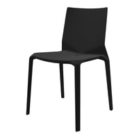Sleek, modern black chair with a minimalist design and smooth matte finish, perfect for contemporary decor.